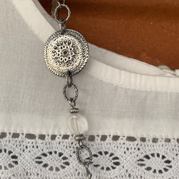 SILPADA Sterling Silver Disk & Crystal necklace - Picture 4 of 9